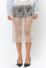 Sequin Sheer Midi Skirt