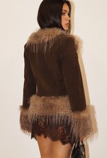 Fernanda Faux Suede Faux Fur Jacket