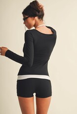 GLO Soft Knit Double Layered Long Sleeve Top