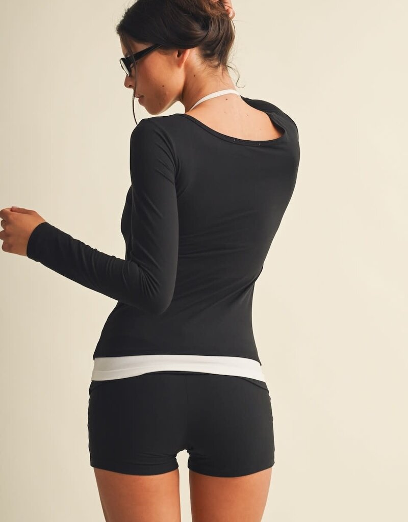 GLO Soft Knit Double Layered Long Sleeve Top