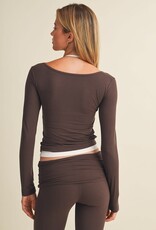GLO Soft Knit Double Layered Long Sleeve Top