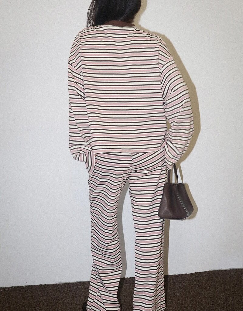 Madison Striped drawstring lounge pants