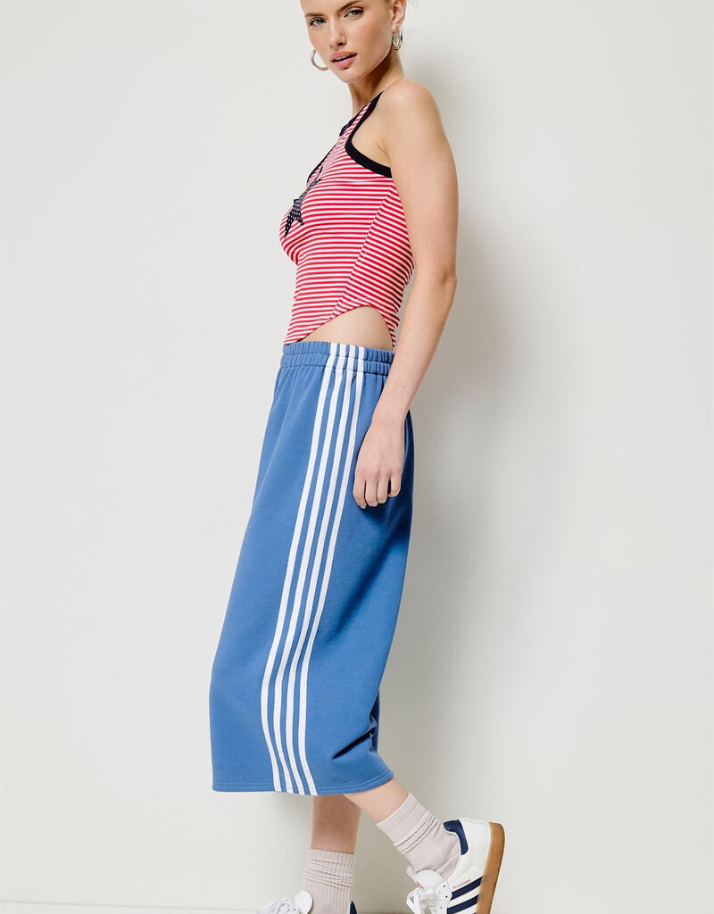 Sporty Side Striped Baggy Fleece Longline Shorts