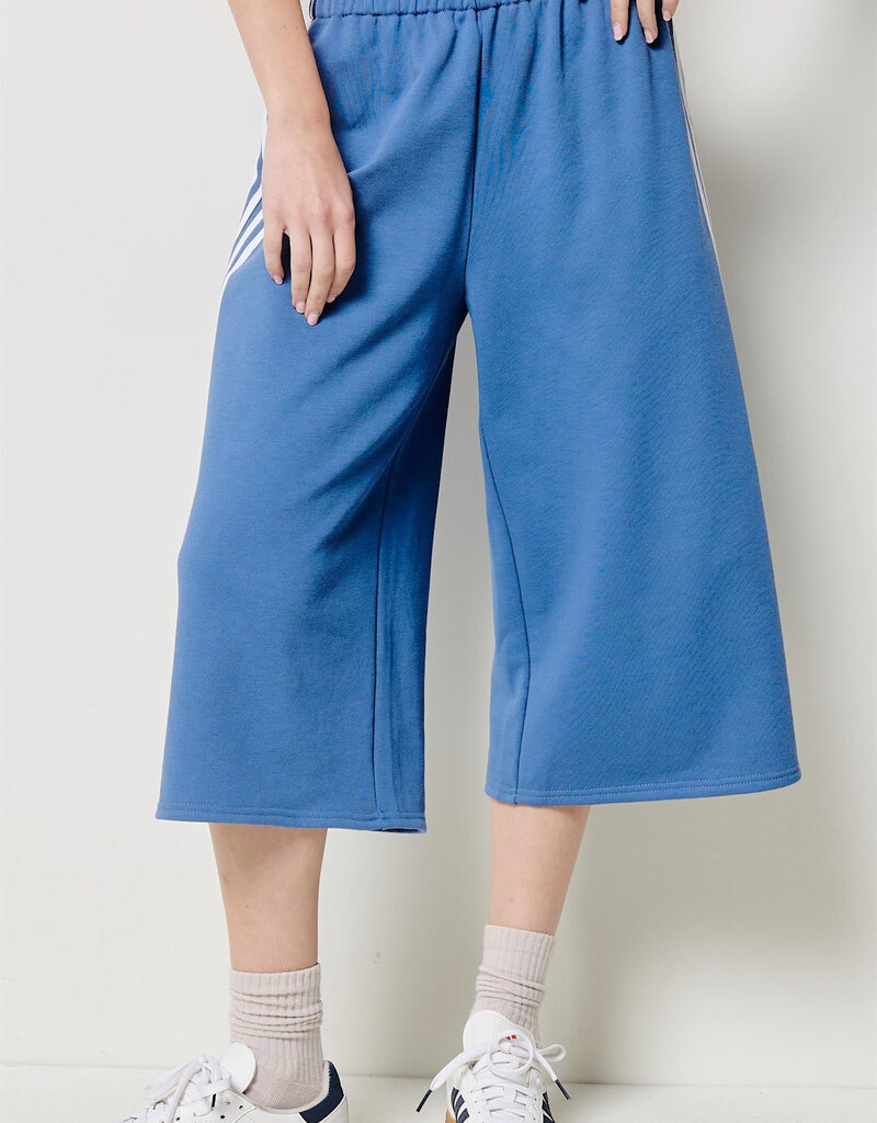 Sporty Side Striped Baggy Fleece Longline Shorts