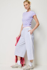 Sporty Side Striped Baggy Fleece Longline Shorts