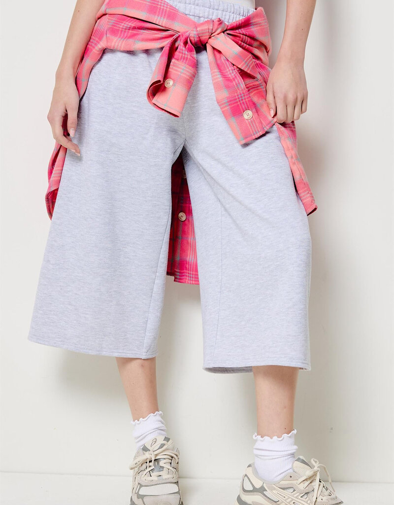 Sporty Side Striped Baggy Fleece Longline Shorts