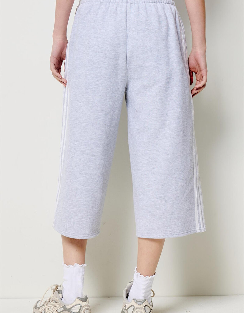 Sporty Side Striped Baggy Fleece Longline Shorts