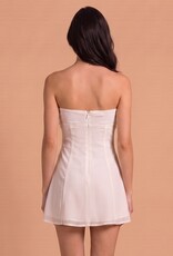 Daphne Shell Disc Trim Strapless Mini Dress
