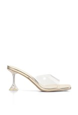 Billini Ninetta Clear Strap Peep Toe Heels