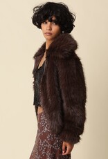 Faux Fur Zip Up Jacket