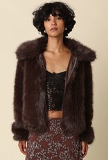Faux Fur Zip Up Jacket