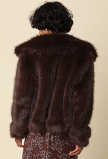 Faux Fur Zip Up Jacket