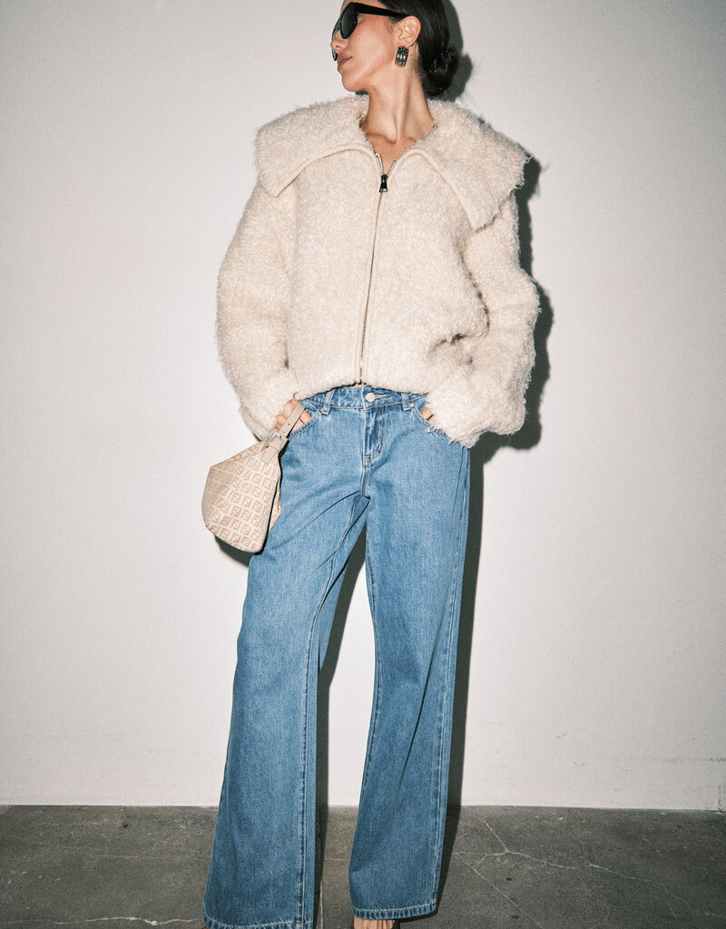 Sosie Boucle Zip Up Jacket