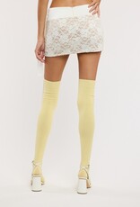 Amber Lace Mesh Fringe Tie Skort Mini Skirt