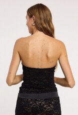 Amber Lace Mesh Underwire Strapless Top