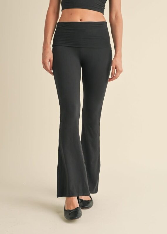 GLO Soft Knit Foldover Flare Pants