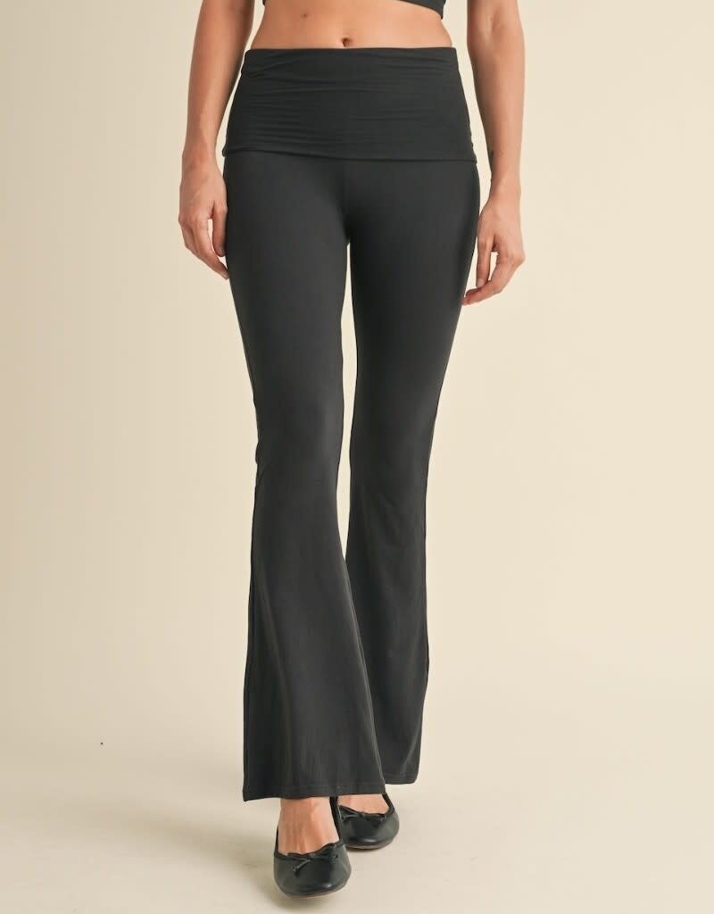 GLO Soft Knit Foldover Flare Pants