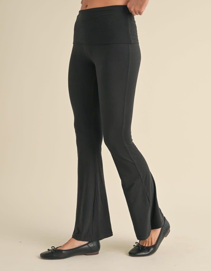 GLO Soft Knit Foldover Flare Pants