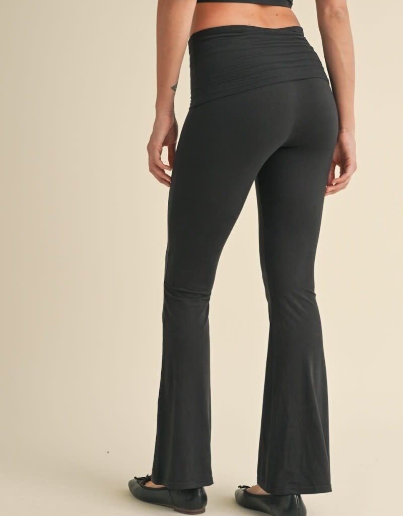 GLO Soft Knit Foldover Flare Pants