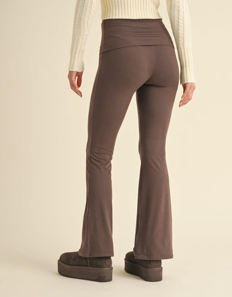 GLO Soft Knit Foldover Flare Pants
