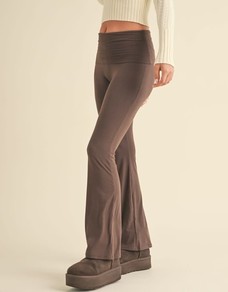 GLO Soft Knit Foldover Flare Pants
