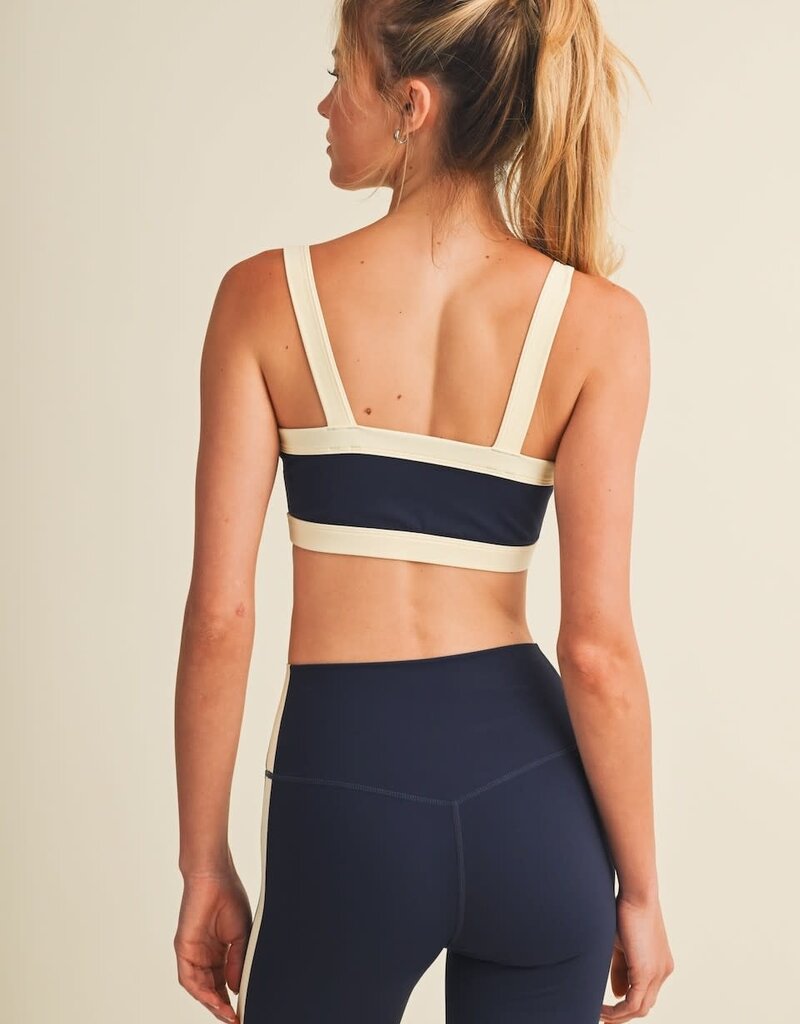 GLO Contrast Color Block Sports Bra