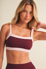 GLO Contrast Color Block Sports Bra