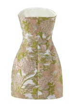 Monique Floral Jacquard Strapless Mini Dress
