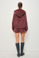 Micro Grid Funnel Neck Track Jacket