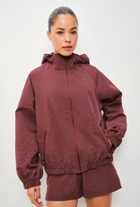Micro Grid Funnel Neck Track Jacket
