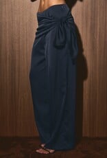 Kate Satin Wrap Detail Wide Leg Trousers