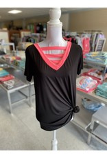 Black and Hot Pink Top