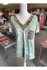 Tie Dye and Cheetah top