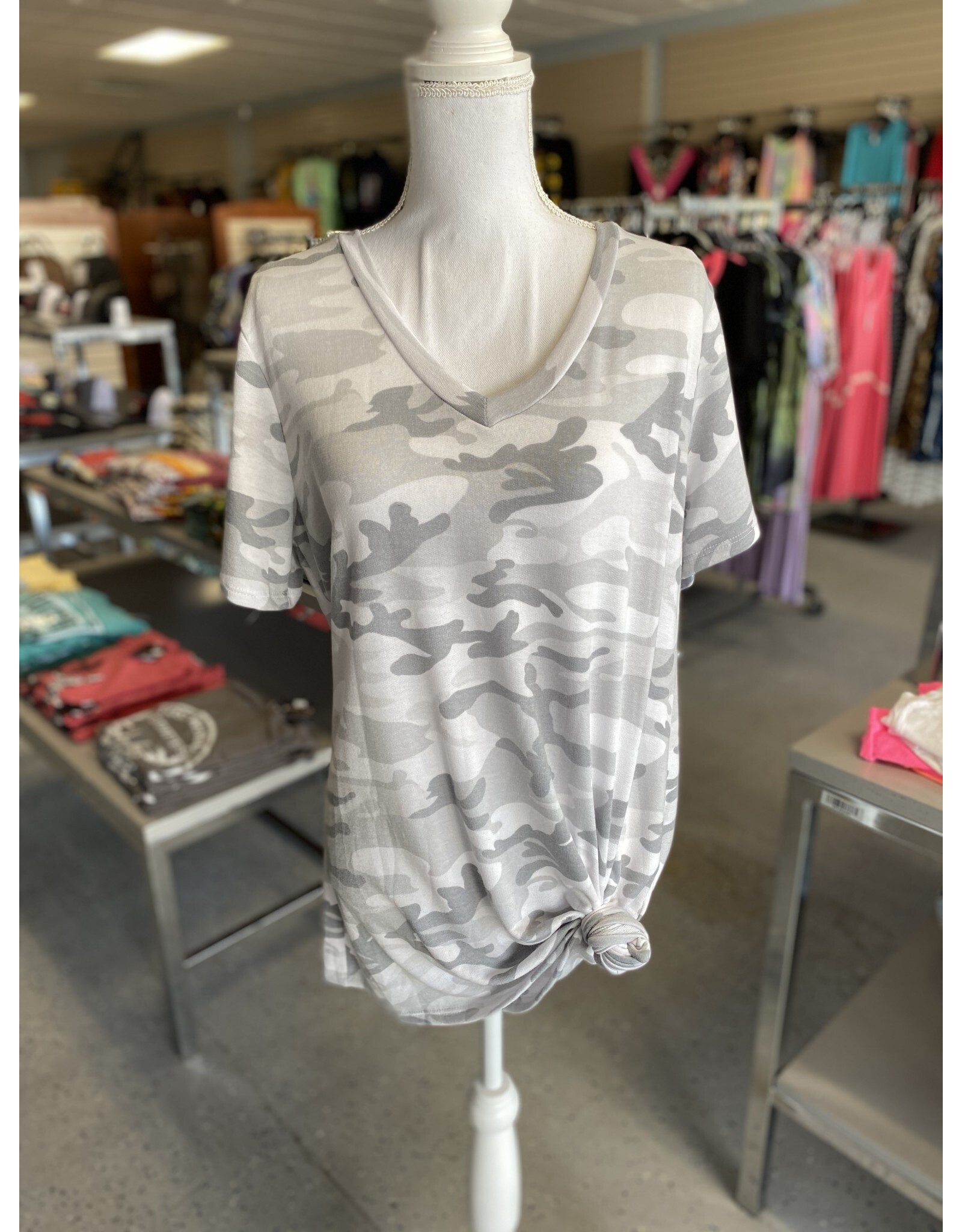 Grey Camo Top