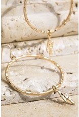 Lightening Bolt Hoops