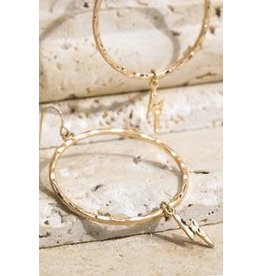 Lightening Bolt Hoops