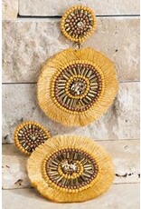 Mustard Disc Earrings