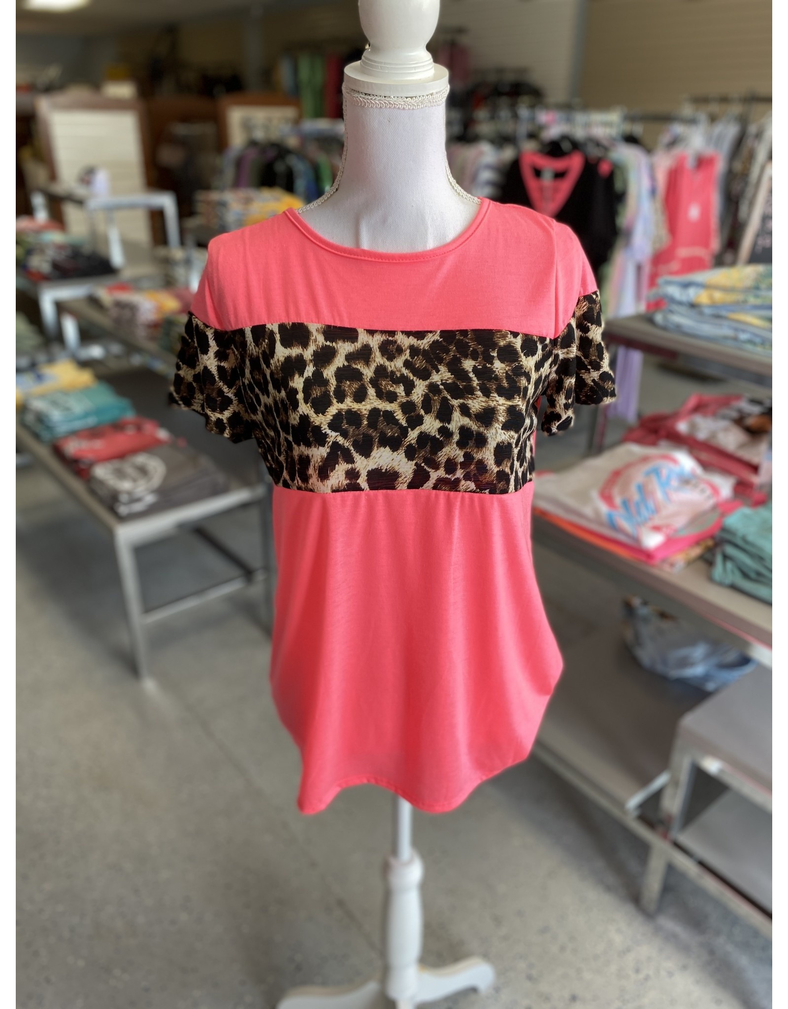 Neon Pink Cheetah Top