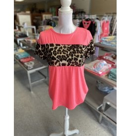 Neon Pink Cheetah Top