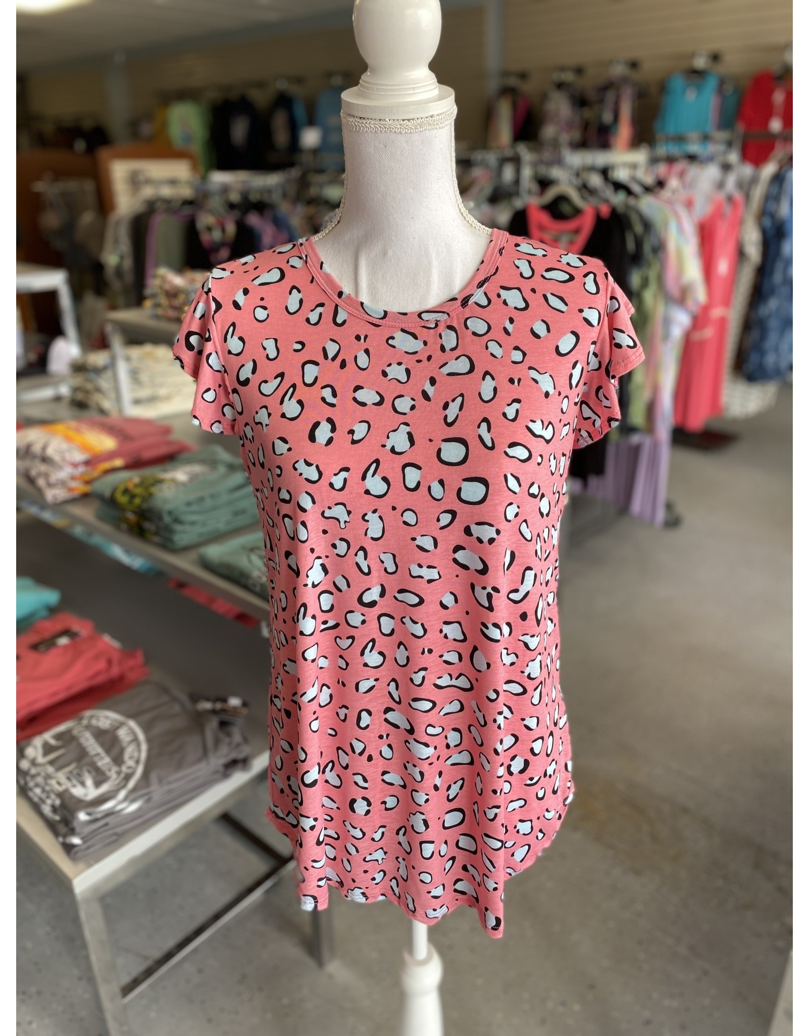 Pink Leopard Top