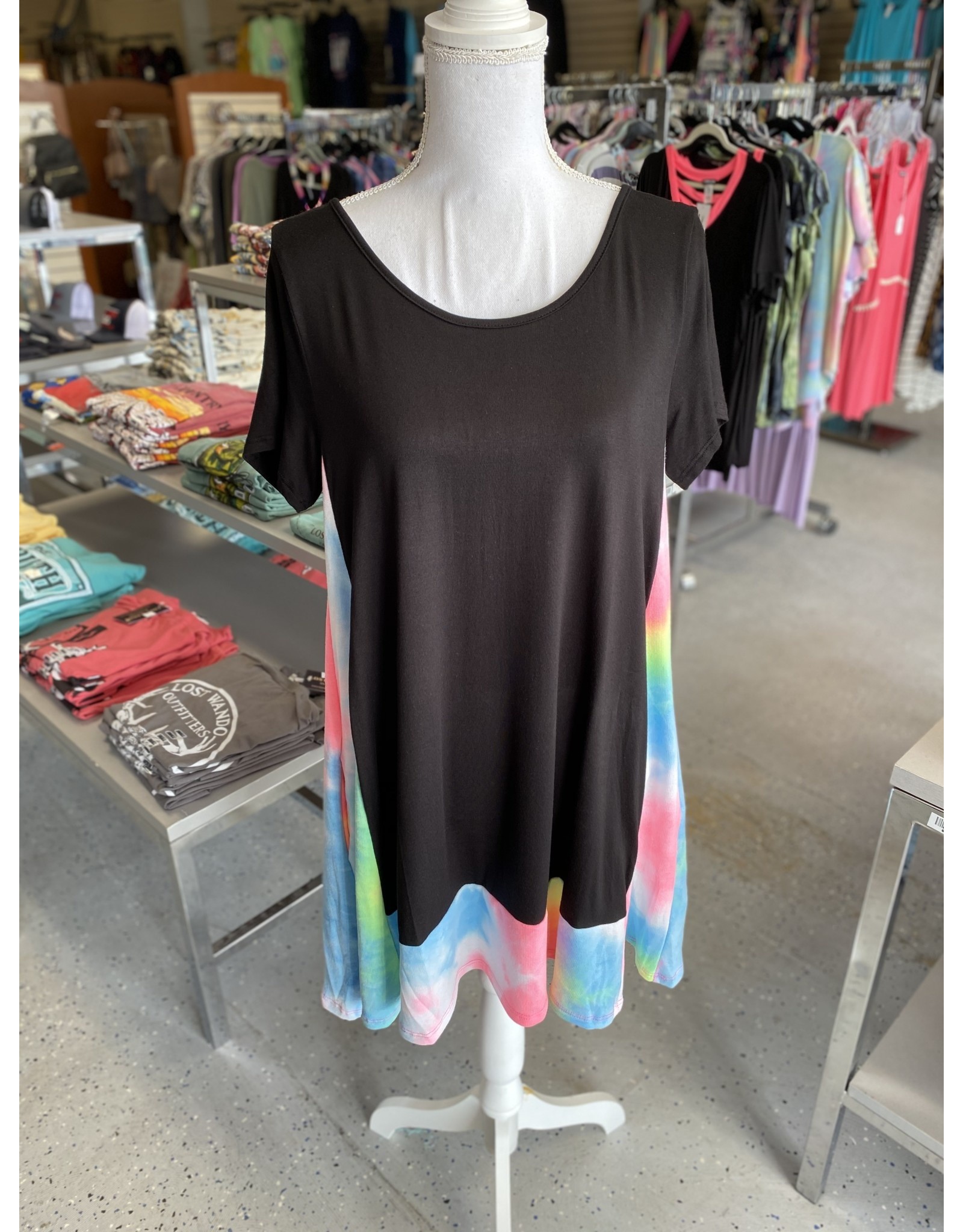 Black dress w/TieDye Detail