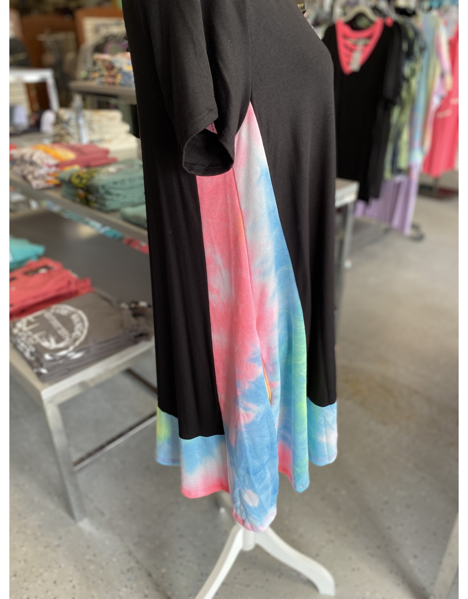Black dress w/TieDye Detail