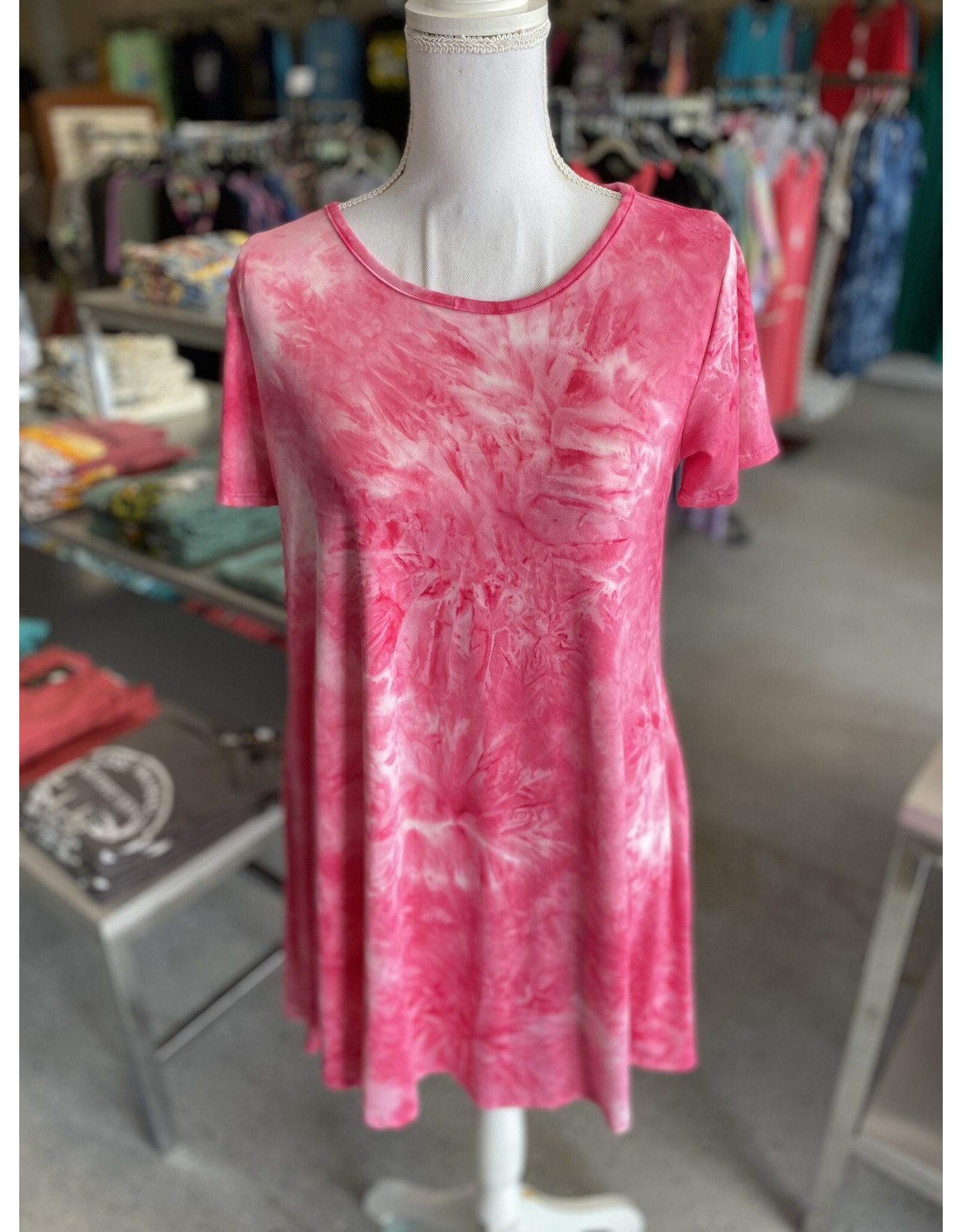 Fuchsia Tie Dye Dress