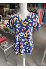 Cobalt Leoaprd Top Small