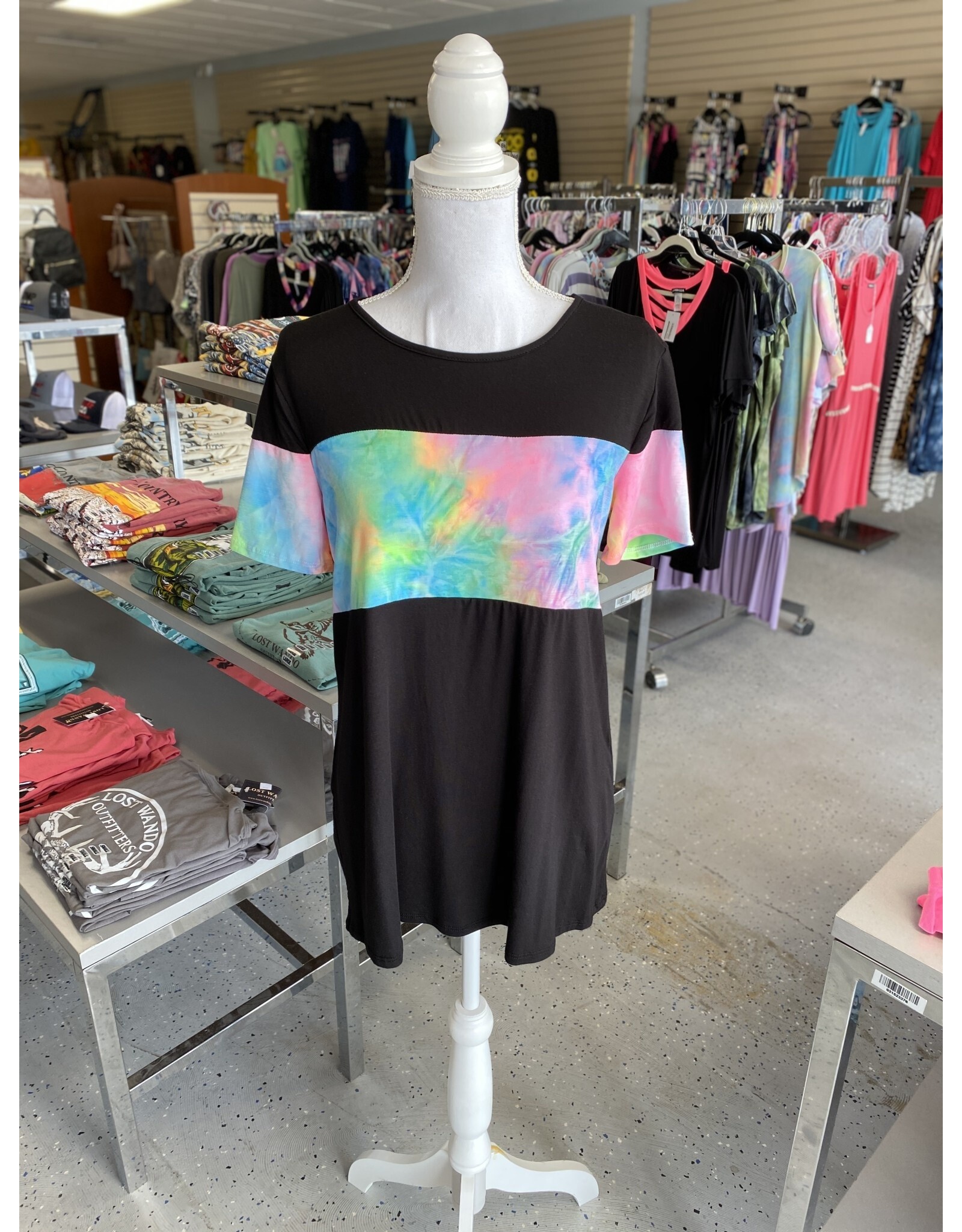 Black and Tie Dye Top