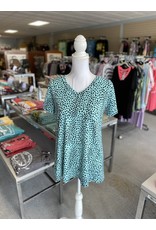 Mint Leopard Top