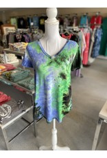 Green/Blue Tie Dye Top Small