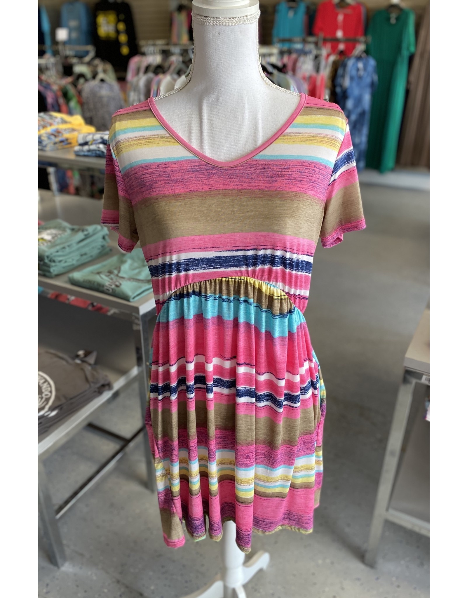 Multicolor Striped Dress