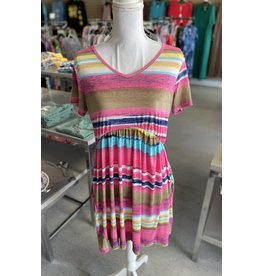 Multicolor Striped Dress