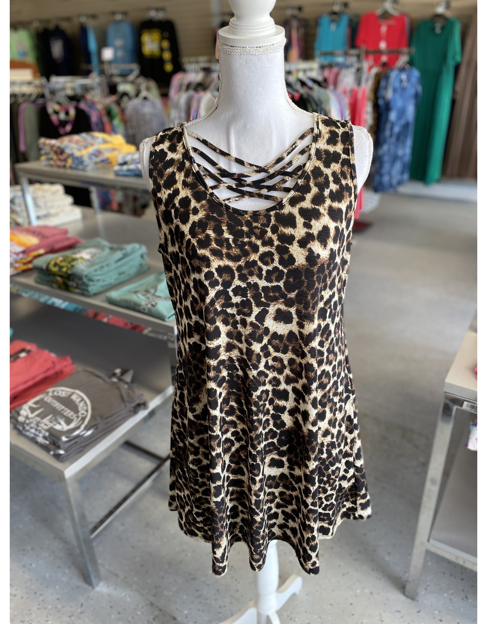 Sleeveless Cheetah dress